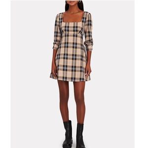STAUD Plaid Mini Dress